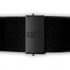 Mammut Logo Belt Black Mens Elastic Unisex Accessory