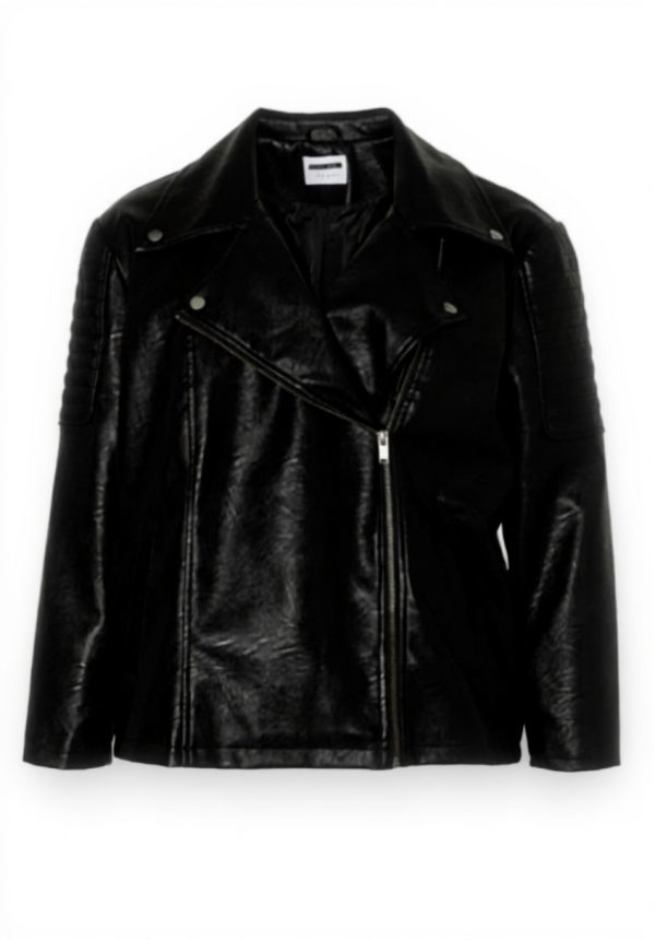 NOISY MAY Damen PU Lederjacke Curve Noos Schwarz