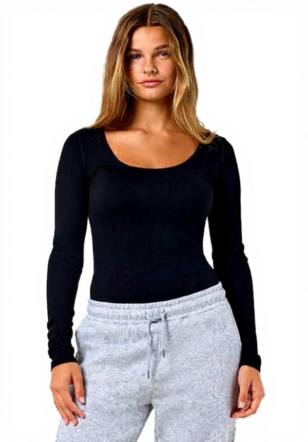 Noisy may NMSOFINA Bodys Damen Schwarz Streetwear T-Shirt